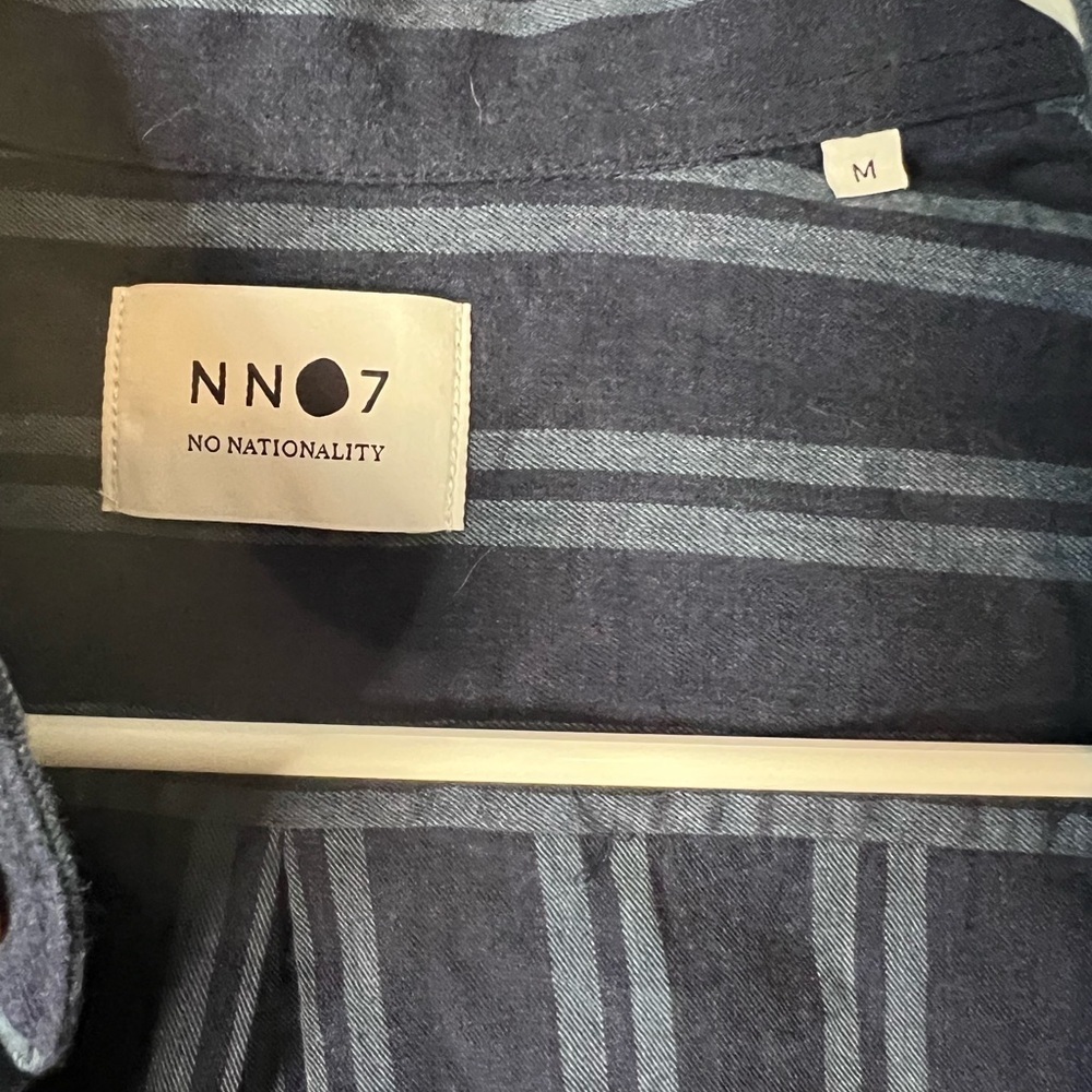 Men's Blue Striped Shirt - Picture 3 of 4